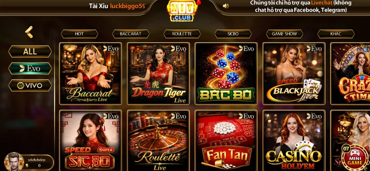 Khám Phá Sức Hút Đỉnh Cao Của LiveStream Casino HitClub Tại Hệ Thống