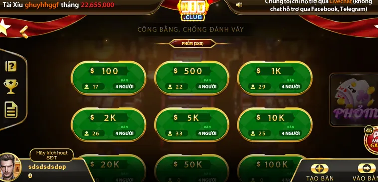 Trải Nghiệm Đỉnh Cao Cùng Phỏm Tại HitClub Hấp Dẫn Nhất Mọi Thời Đại