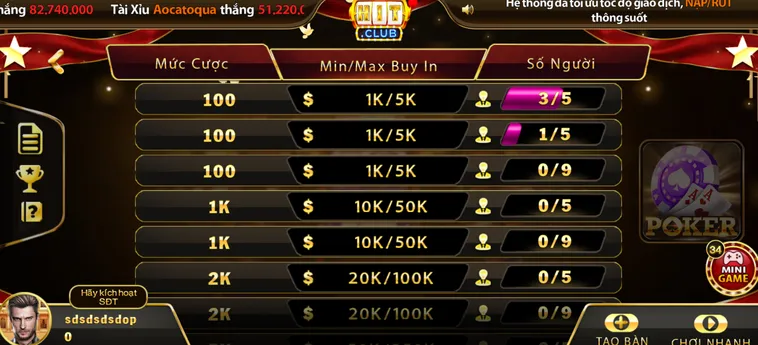 Chinh Phục Những Vòng Quay Poker Tại HitClub Đẳng Cấp