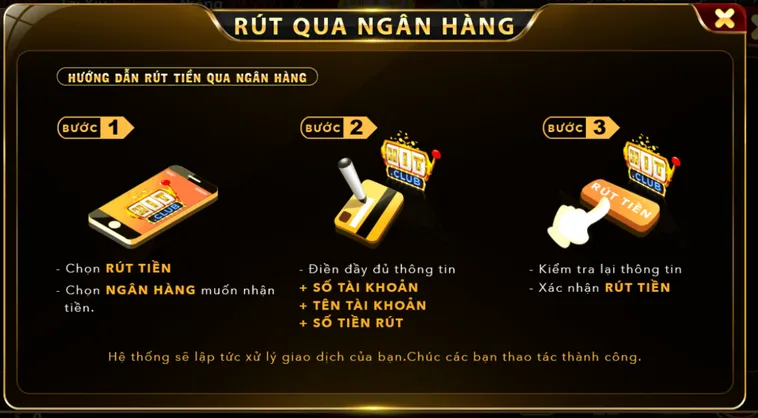 Hướng Dẫn Rút Tiền Qua Ngân Hàng Tại HitClub Hệ Thống Giao Dịch Đẳng Cấp Với Tốc Độ Xử Lý Siêu Nhanh