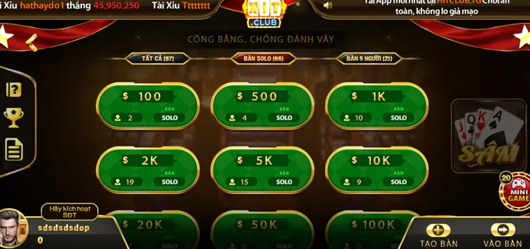 Hướng Dẫn Chơi Sâm Lốc Tại HitClub Nhận Thưởng Lớn Mỗi Ngày